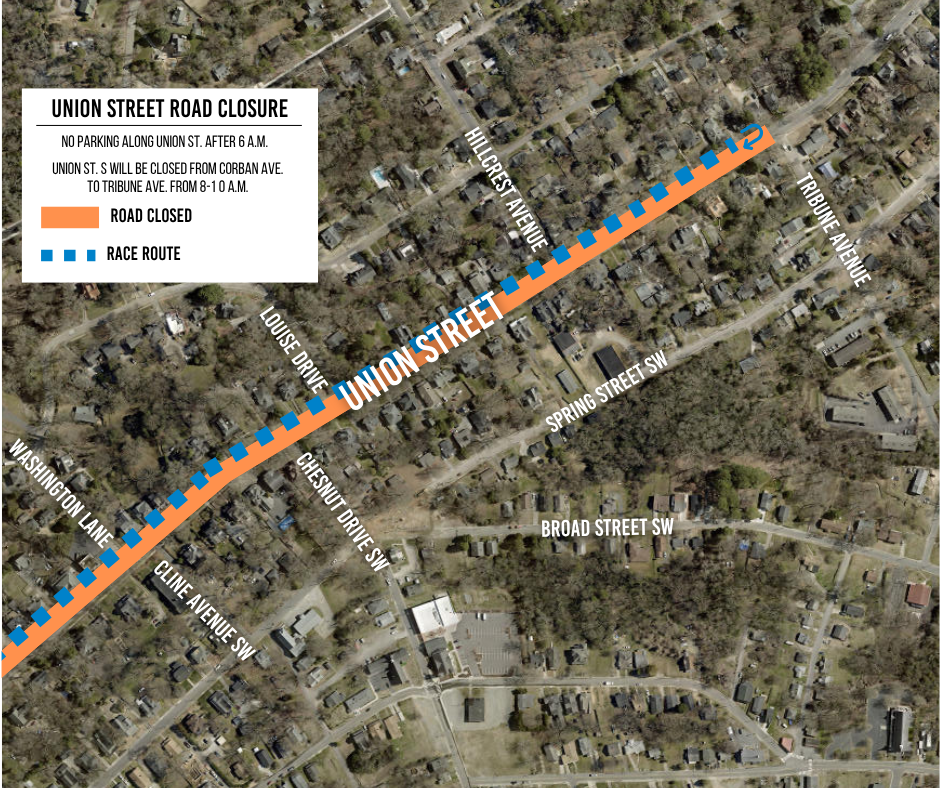 Road Race map for Veterans 5K and 10K - Union Street Impact Road Race map for Veterans 5K and 10K - Union Street Impact